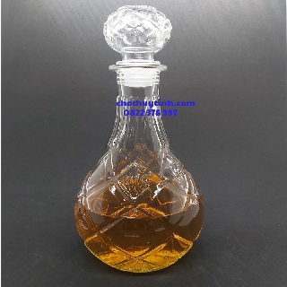 Chai đựng rượu giọt nước CAO CẤP nắp thủy tinh 1000ml