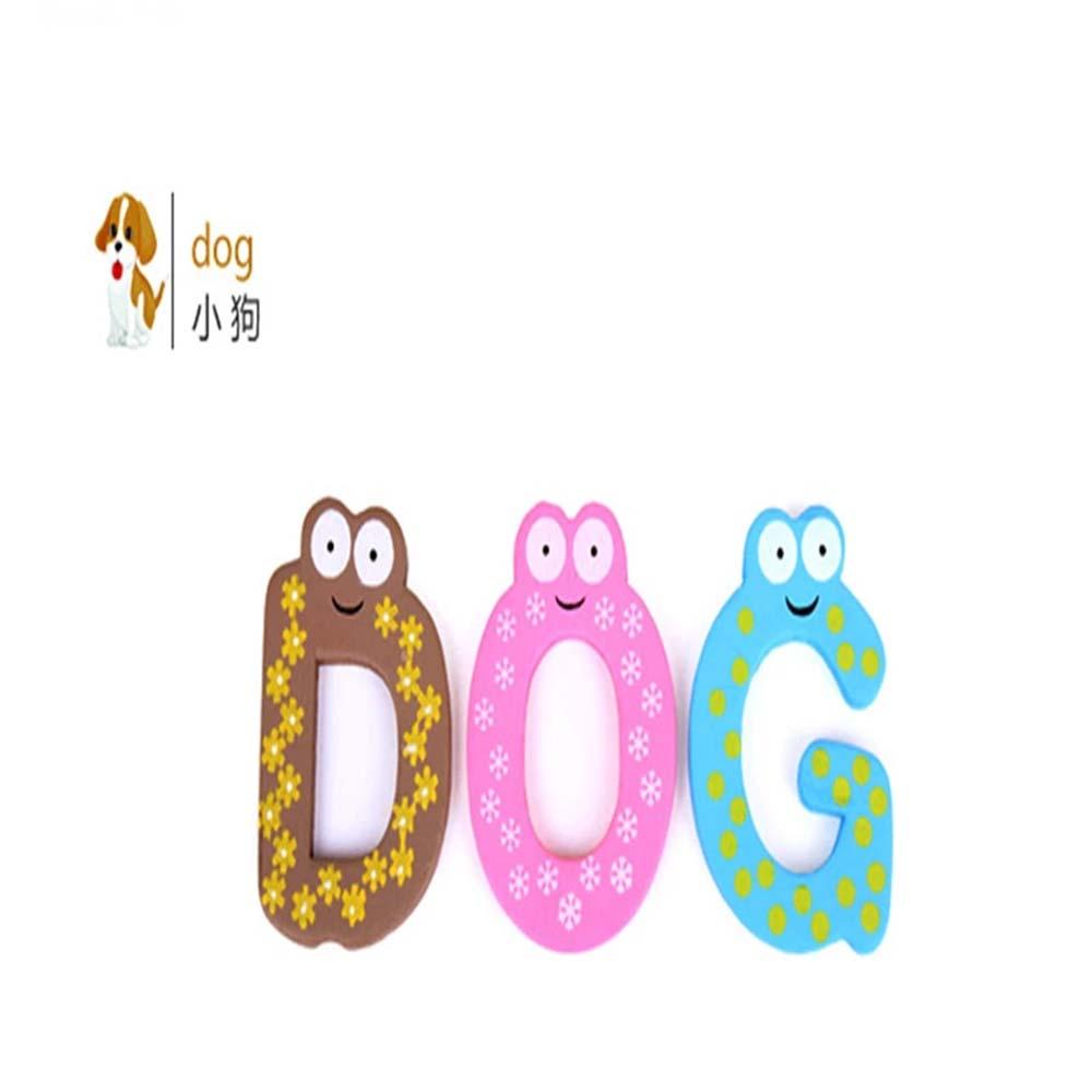 Bộ Đồ Chơi Dán Tủ Lạnh Bằng Gỗ Giáo Dục Nhận Thức Chữ Cái REBUY1 Cho Bé 1-4 Tuổi
