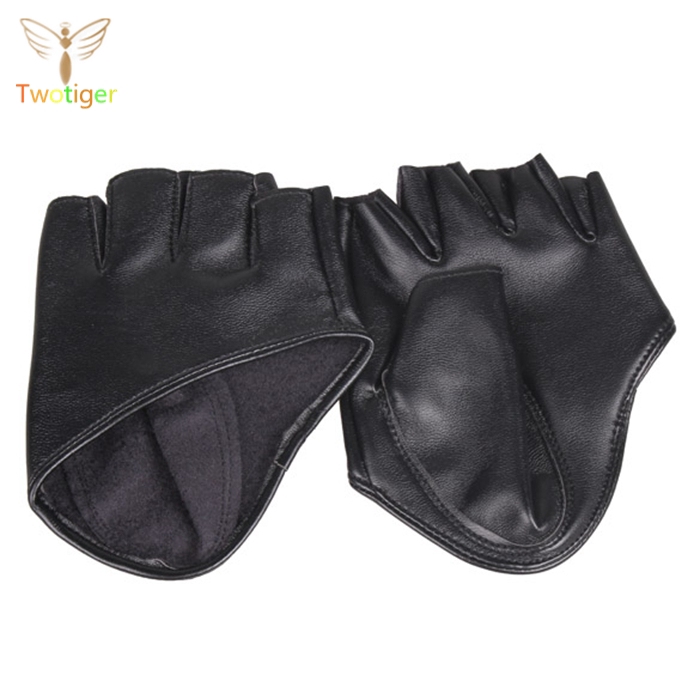 ✈ 1 Pair Woman Half Finger Gloves Imitation Leather Multicolor Winter Warm Fingerless Glove