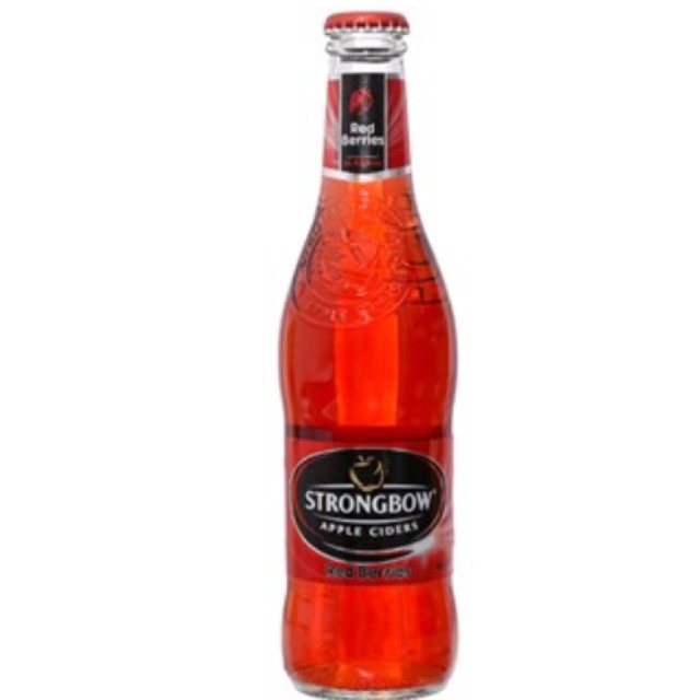 Combo 5 chai Nước táo lên men Strongbow vị dâu đỏ chai 330ml