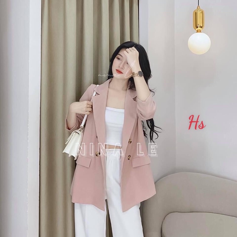 Áo Blazer 4 cúc mẫu mới Hàn Quốc / Áo vest khoác ngoài sang chảnh. | BigBuy360 - bigbuy360.vn