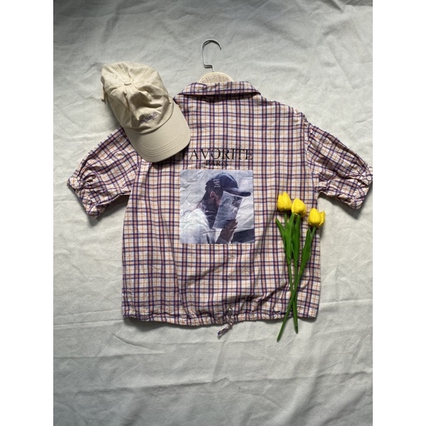 Áo sọc tay ngắn