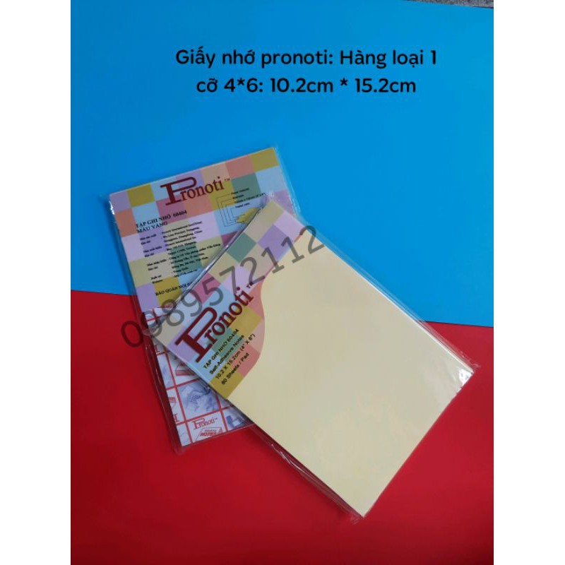 Giấy nhớ pronoti 4*6 (10.2*15.2 cm)-giấy note ghi chú.