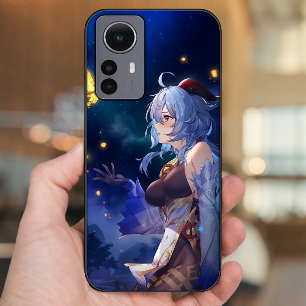 Ốp lưng Xiaomi 12 viền đen in hình Ganyu Genshin Impact