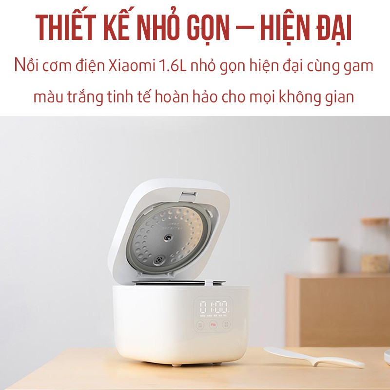 Nồi Cơm Điện Xiaomi Mijia Mini Thông Minh Công Suất 400W Dung Tích 1.6 Lòng Nồi Dày Bảo Hành 6 Tháng