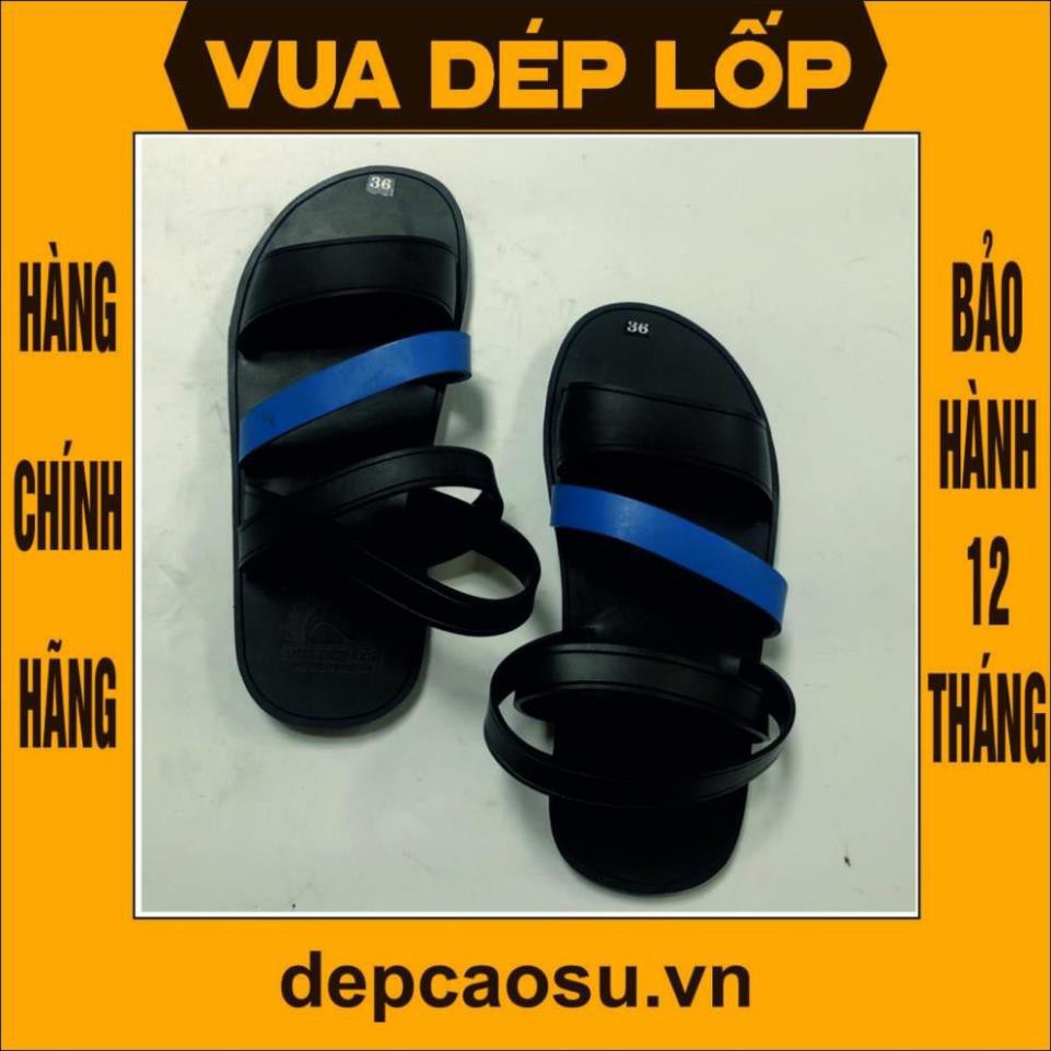 Dép cao su 4 quai chéo có hậu - 4 MÀU thương hiệu Vua Dép Lốp Phạm Quang Xuân, chính hãng, có bảo hành, ảnh thật, có sẵn