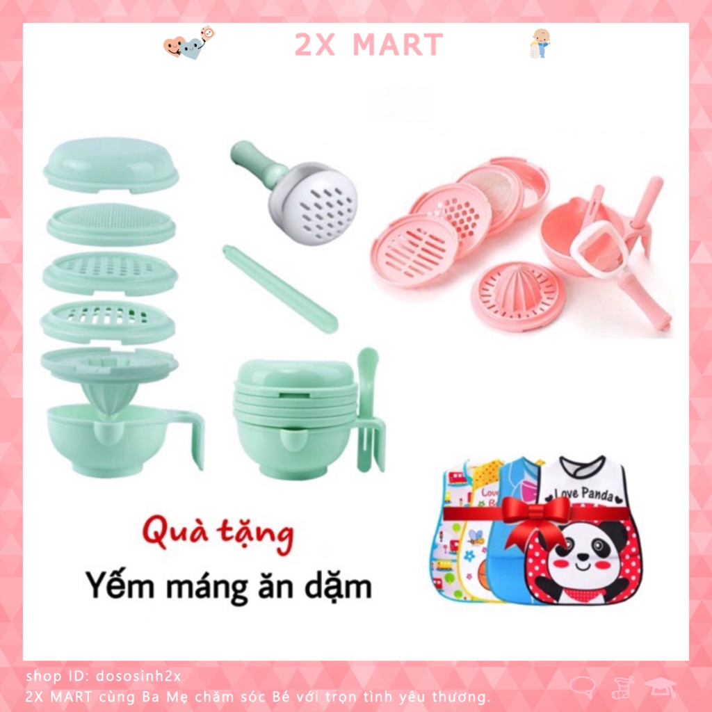 Bộ chế biến ăn dặm kiểu Nhật cho bé 9 dụng cụ