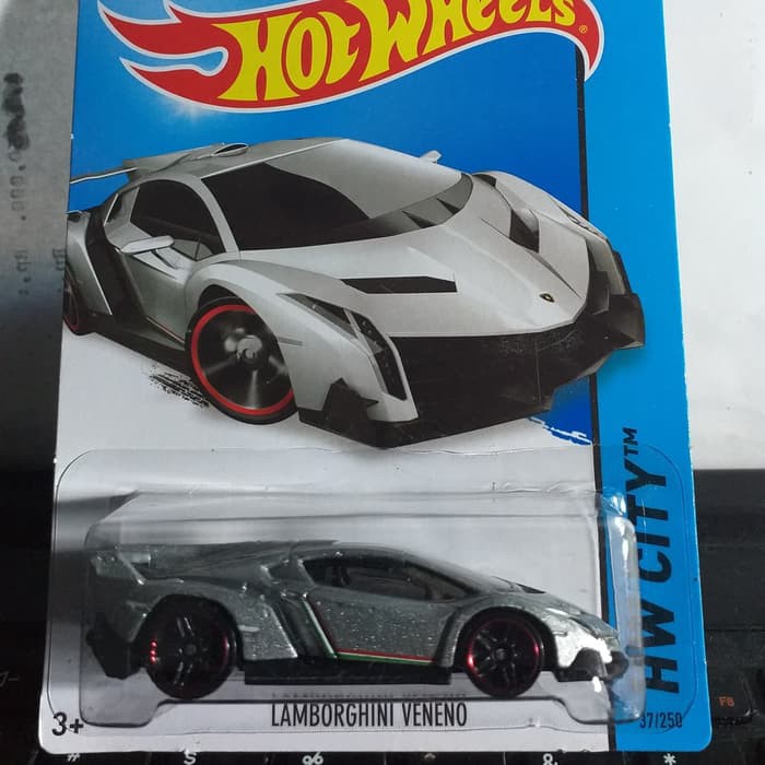 Hot Wheels Mô Hình Đồ Chơi Xe Hơi Lamborghini Veneno Silver