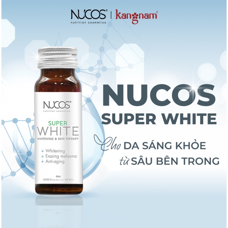 (Combo 2 chai)Nucos Super White - Collagen Giúp Giảm Nám Giảm Tàn Nhang Và Cải Thiện Da Bổ Sung Dưỡng Chất 2 chai x 50ml