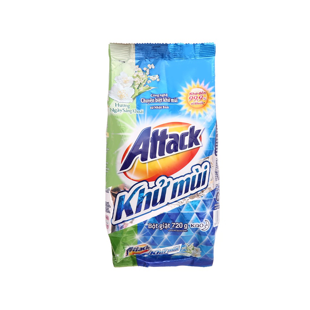 Bột giặt Attack khử mùi hương ngày sảng khoái 720g