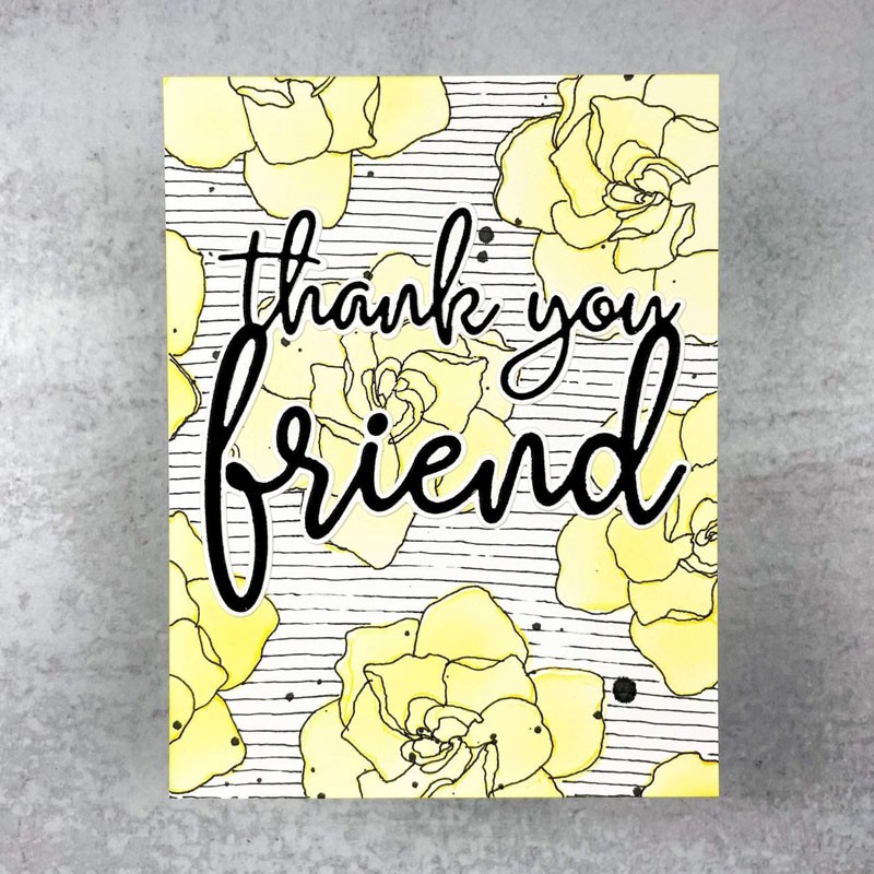 Khuôn cắt giấy kim loại hình chữ Thank you for being my friend