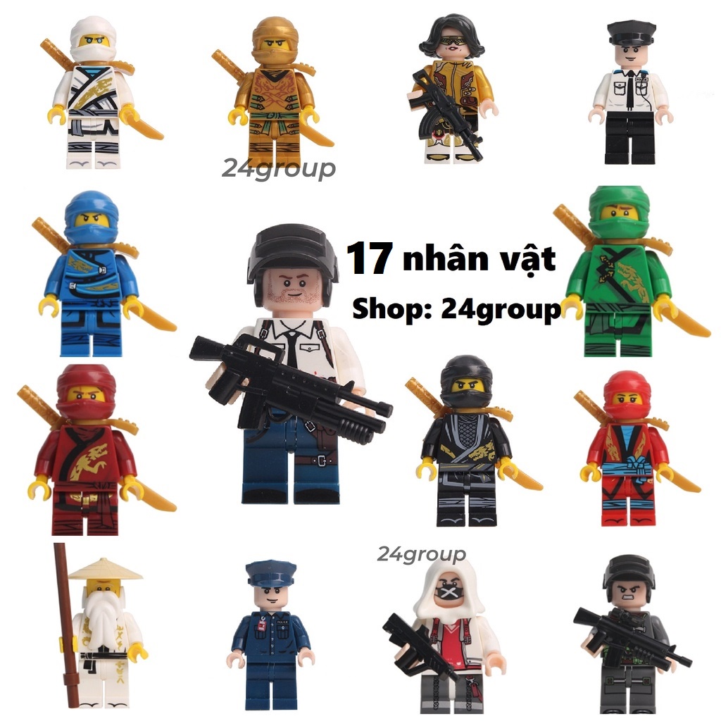 Lego non ninjago cảnh sát pubg bộ đồ chơi xếp hình tư duy rèn luyện trí thông mình