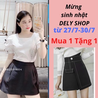 Chân váy tafta ngắn phồng phong cách sang chảnh, chân váy chữ A phồng có lót quần chất liệu tafta DELY SHOP