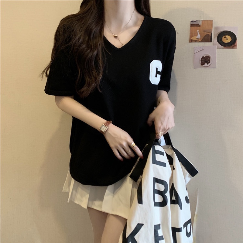 Áo thun SUXI tay ngắn cổ tròn đơn giản cho nữ