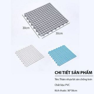 Thảm nhựa ghép kháng khuẩn,chống trơn,Trượt kích thước 30*30cm sạch,thoáng mát,an toàn cho trẻ tránh va đập