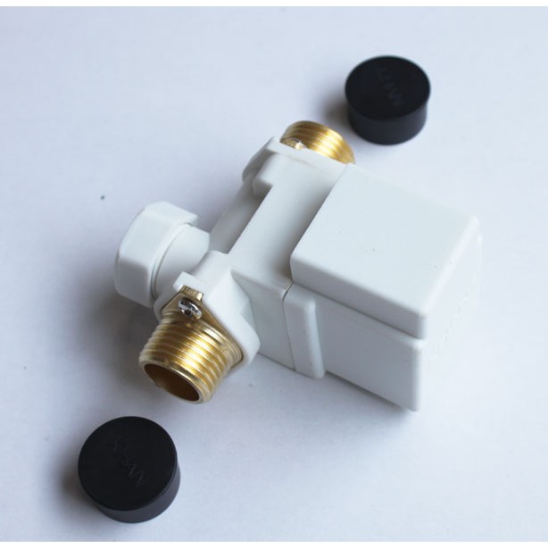 Van điện từ 2 ngỏ vào KHAN ren 21mm + kèm nguồn 12V, 1A