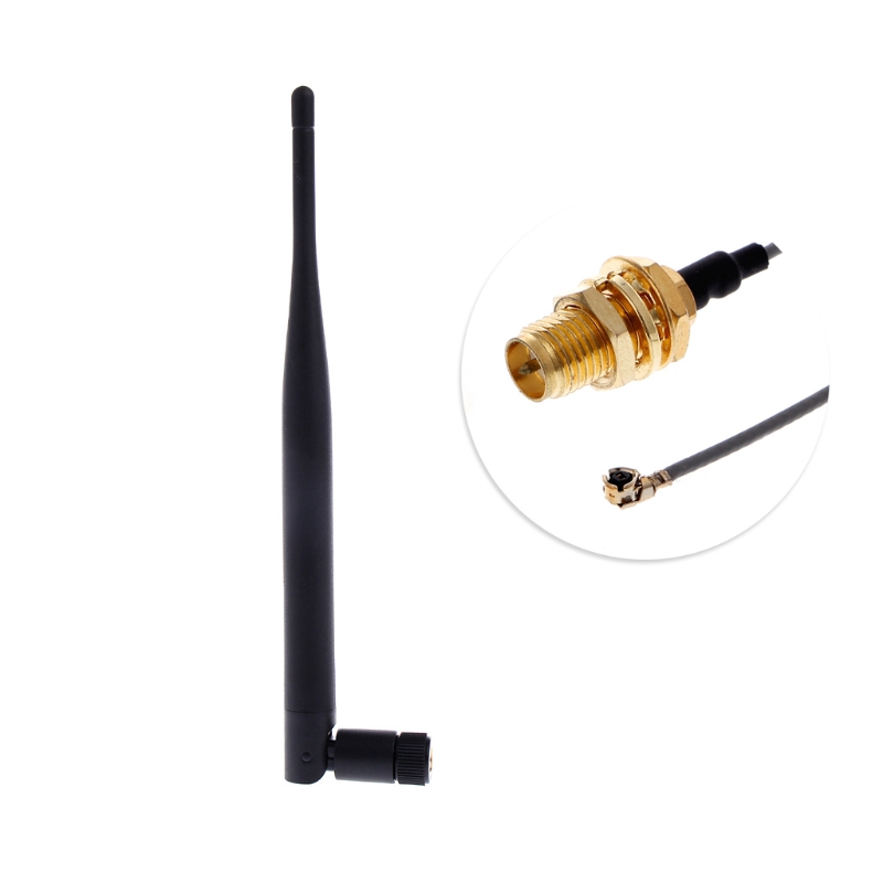 RP-SMA Male 868 MHz 5dBi Wireless Antenna Router Antenna+15cm RP SMA Female to IPX 1.13 Cable