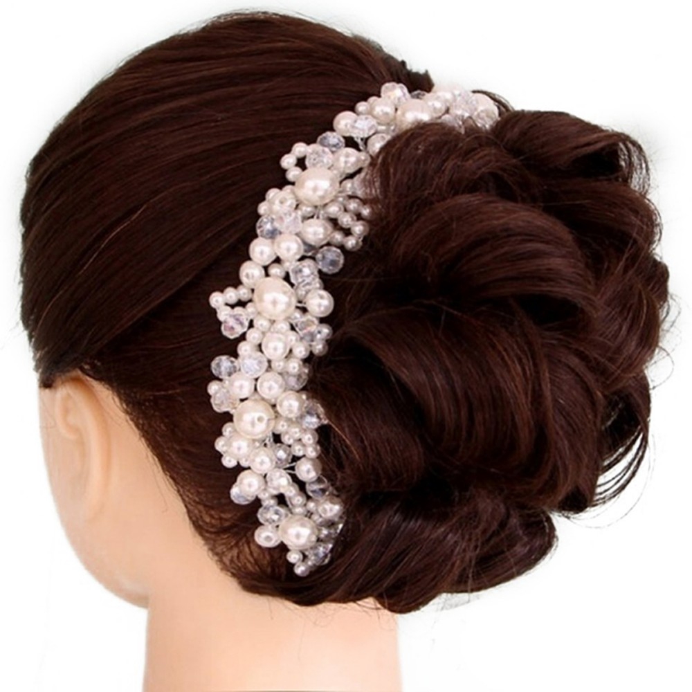 Cài tóc cô dâu đính hạt ngọc trai sang trọng