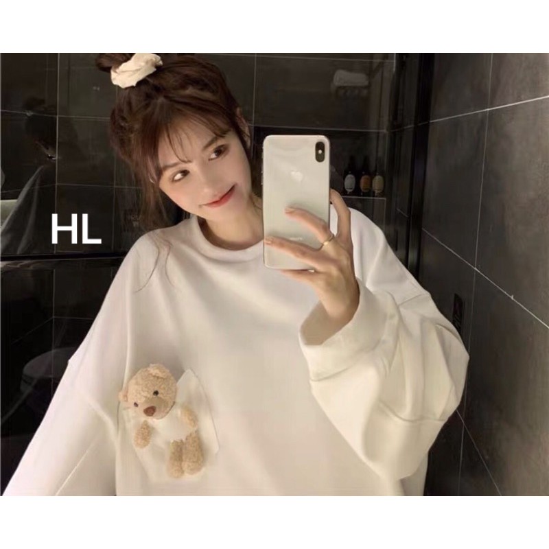 áo nỉ dài tay túi gấu bông | BigBuy360 - bigbuy360.vn