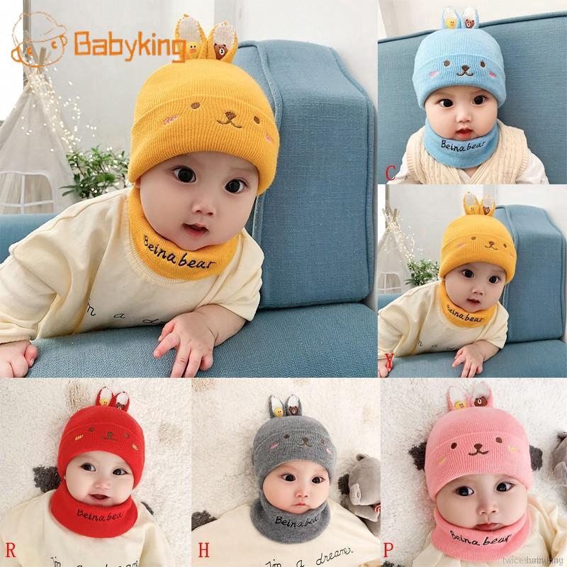 Nón len giữ ấm hình chú thỏ xinh xắn cho bé