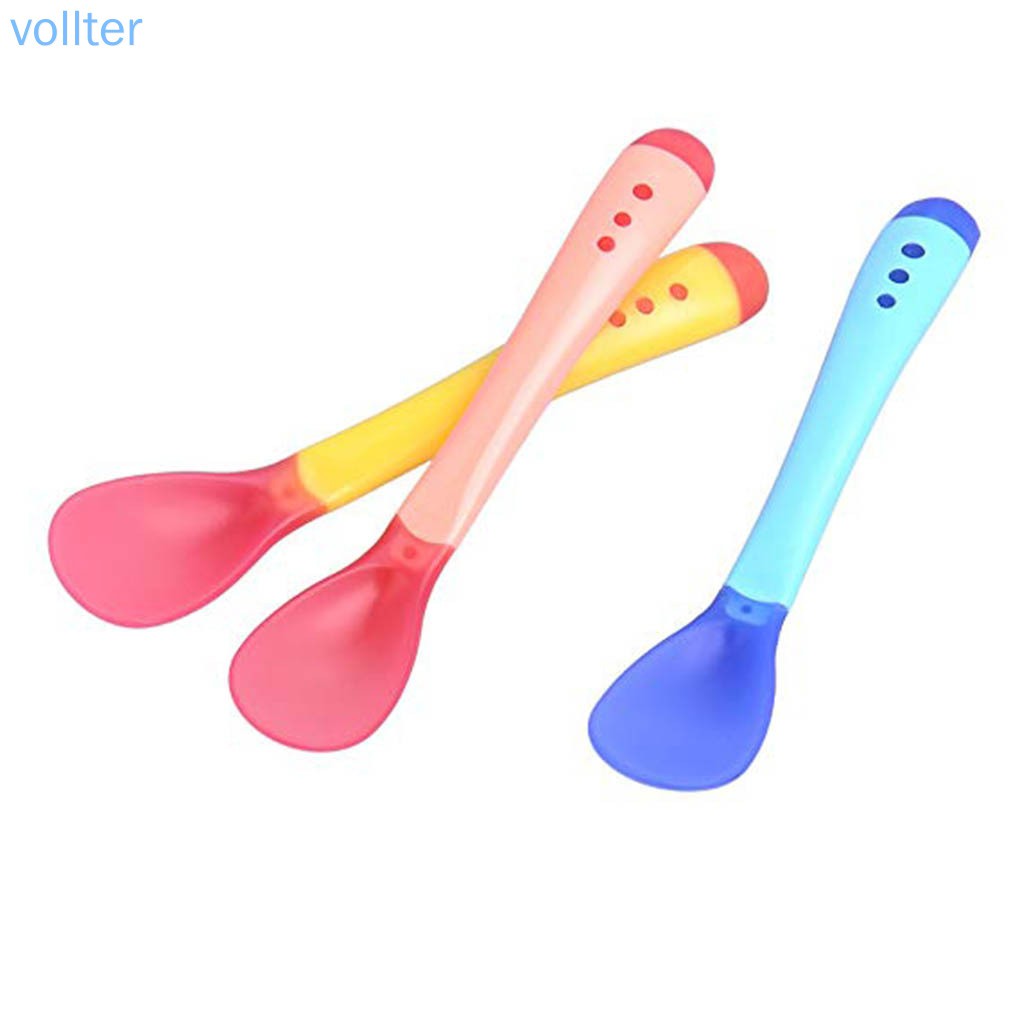 Set 3 Muỗng Nhựa Cho Bé Tập Ăn