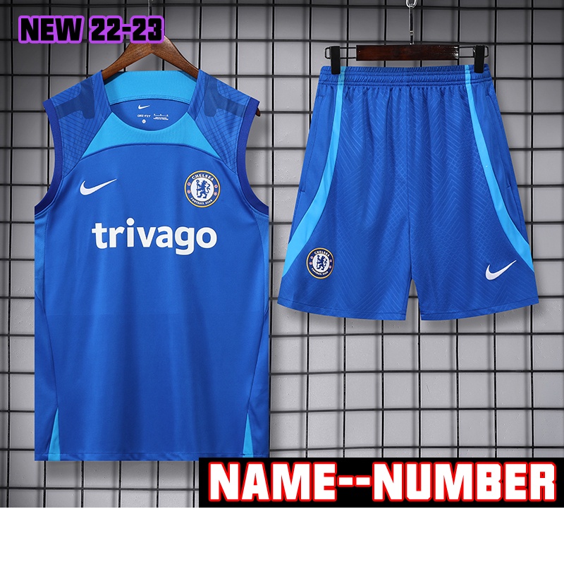 Bộ Quần Áo Bóng Đá Đội Chelsea Màu Xanh Dương 2022-23 Size s-2xl*