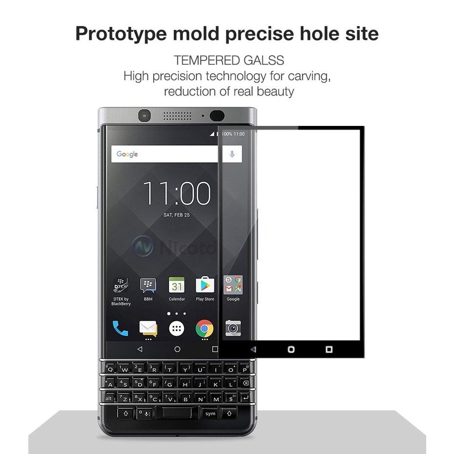 Kính Cường Lực 9H Bảo Vệ Toàn Màn Hình Cho Blackberry Keyone Key2