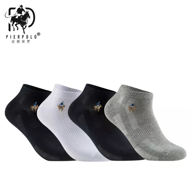 Lố 12 đôi tất nam cotton cổ ngắn PoLo