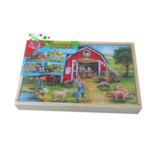 Xếp hình 24 miếng 4 chủ đề Nông trại