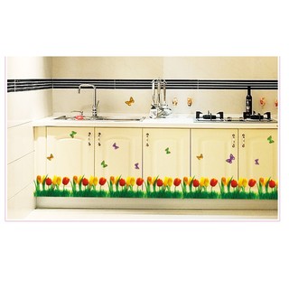 Decal dán chân tường [GIÁ SĨ] Hoa tulip - DCT008