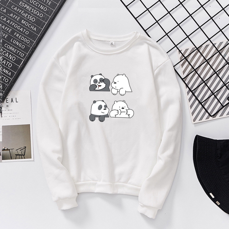 Áo Hoodie Tay Dài In Họa Tiết Gấu Trúc Thời Trang Đường Phố Cho Nam Và Nữ