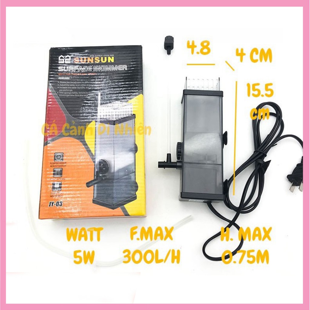 Hút Váng Mặt Nước Sunsun JY 02 và 03, Olifilm collector TO-300 Dành Cho Bể Cá Cảnh