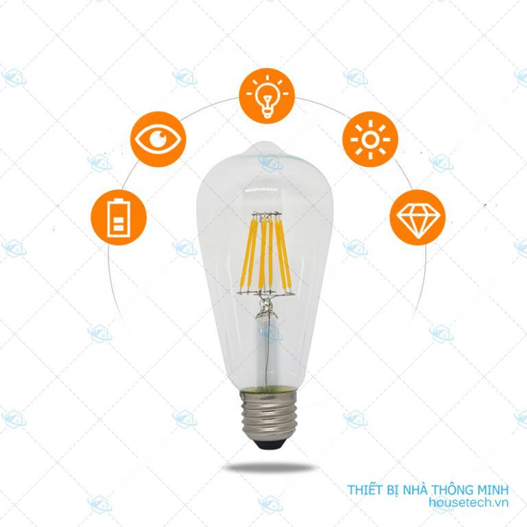 Bóng đèn led edison 8W E27ST64