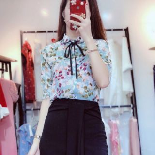 Chây váy xẻ cột nơ