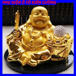 Tượng Phật Di Lặc chạy năng lượng mặt trời để bàn làm việc và taplo ô tô