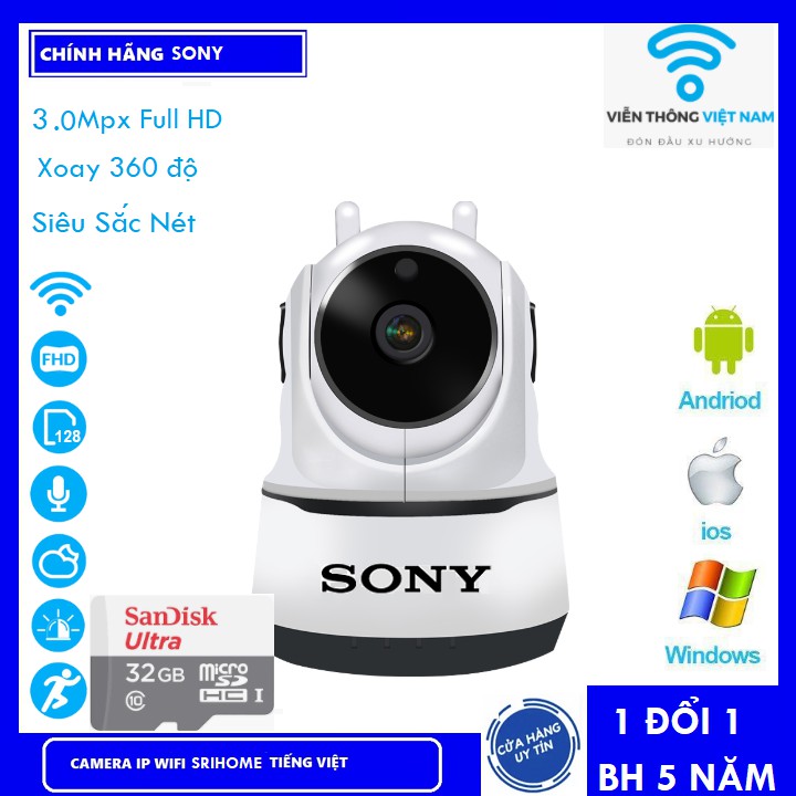 Camera IP Wifi - Carecam 2 râu Trong Nhà PAF-200 2.0Mpx -1080p