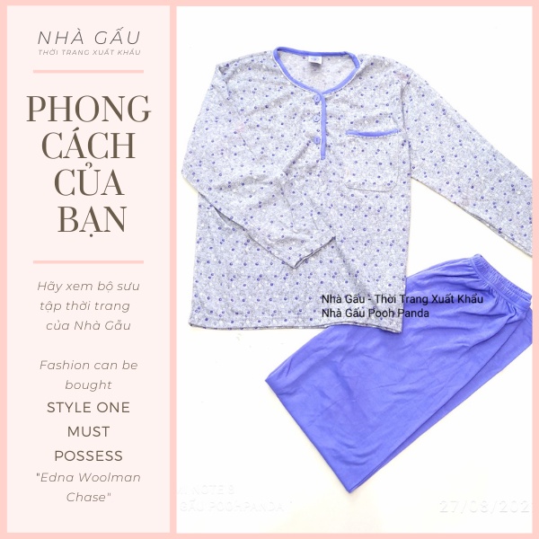 Bộ pijama cho nữ và trung niên VNLot