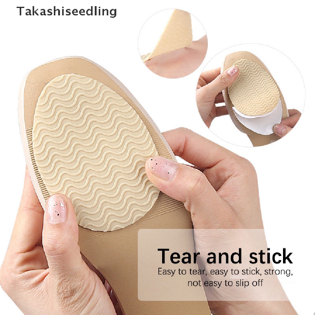 1 Cặp Đế Lót Giày Cao Gót Bằng Cao Su Chống Trượt Chống Mài Mòn