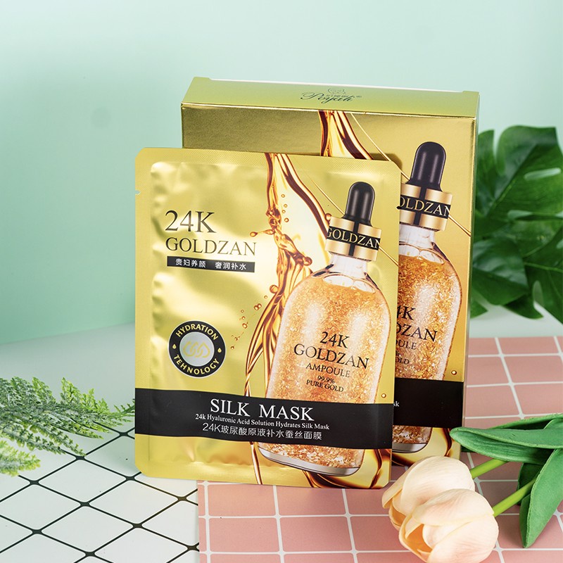 Hộp Mặt Nạ Lụa Vàng 24k Goldzan &amp; Luxury Chính Hãng