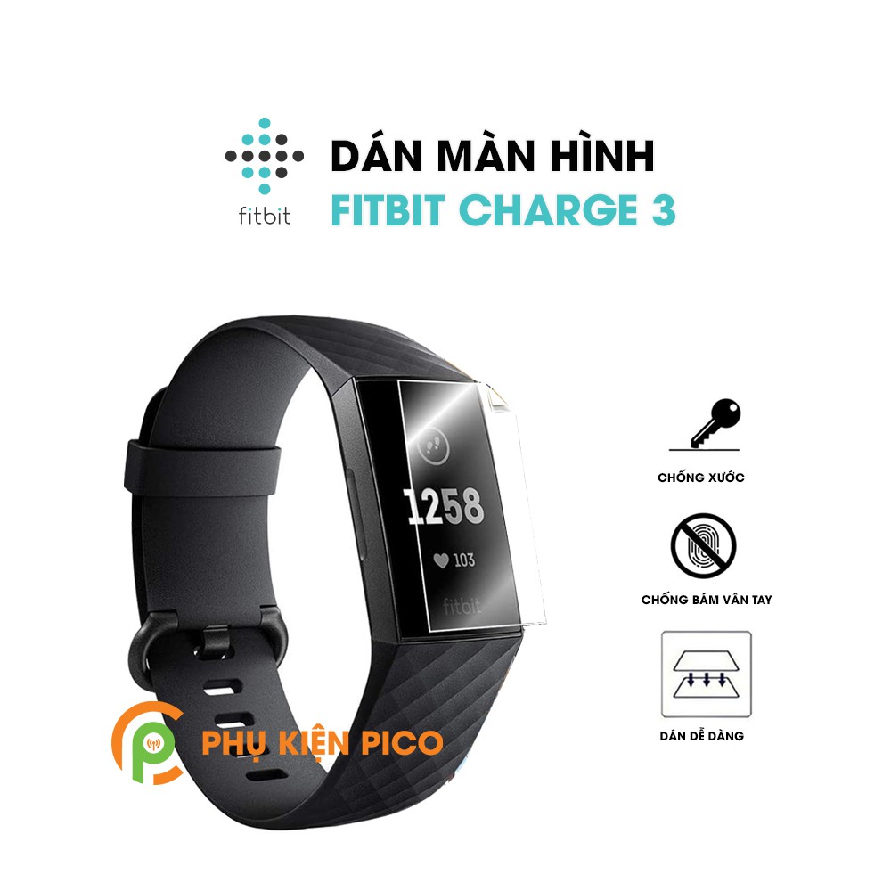 Dán màn hình đồng hồ Fitbit Charge 3 PPF cao cấp dẻo trong suốt