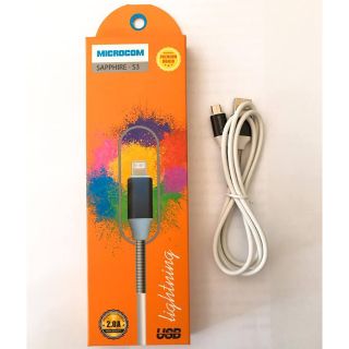 [Mã ELFLASH3 hoàn 10K xu đơn 20K] Cáp sạc micro lò xo S3 Microcom ( lightning, micro, typec ) chính hãng