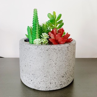 Chậu hoa sen đá giả dùng để tra trí nhà cửa GA18
