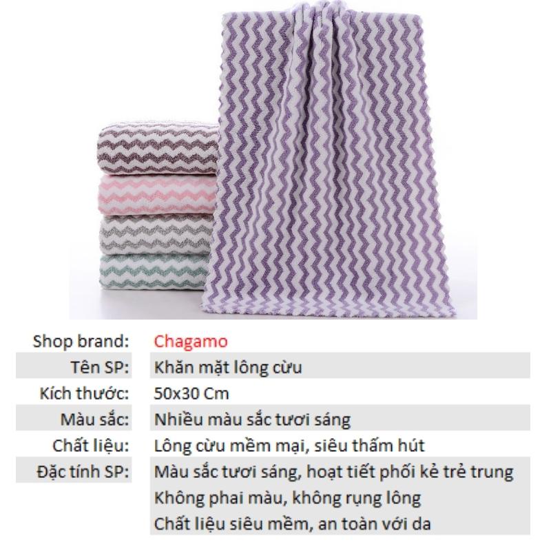 Khăn mặt lông cừu mềm mịn xuất Hàn 30x50cm