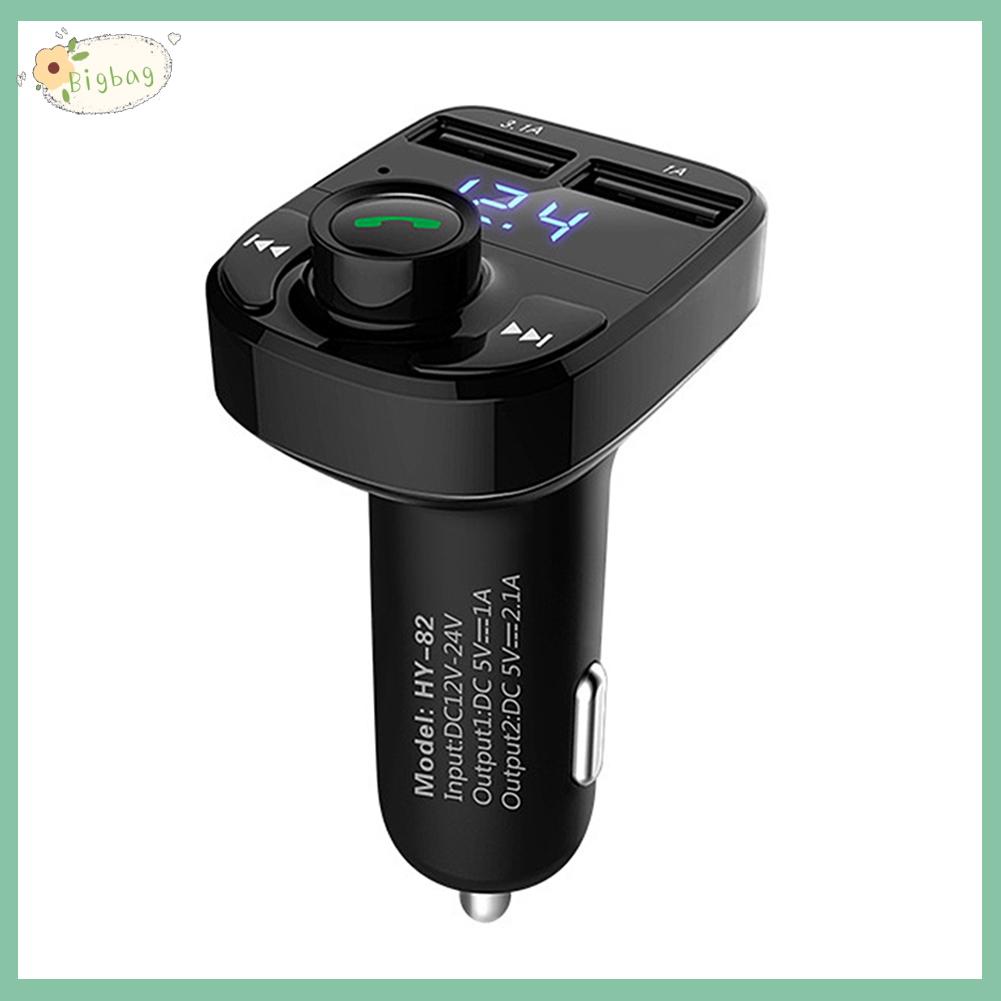 Tẩu sạc xe hơi Hy-82 kết nối bluetooth 2 cổng USB kiêm máy nghe nhạc MP3 Fm tiện dụng