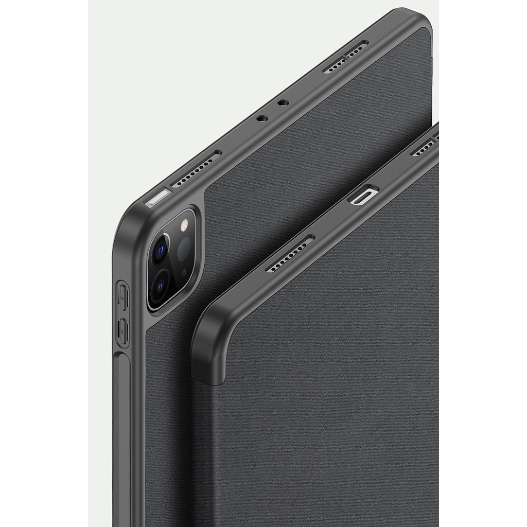 Bao da cover cho Apple iPad Pro 2020 - 2021 12.9 inch – Hỗ Trợ Smart cover chính hãng hiệu DUX DUCIS