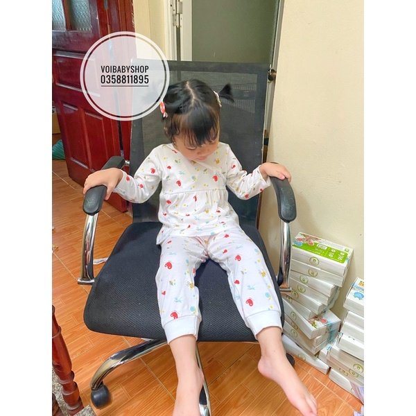 Bộ dài tay Lullaby bé gái, Bộ thu đông bé gái chất dày dặn