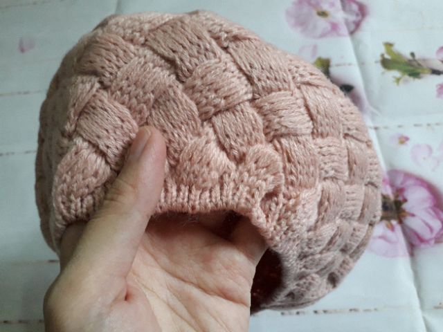 Mũ nồi len 1 quả bông, nón nồi len kiểu Hàn Quốc, mũ nồi len cho bé trai bé gái, mũ len cho bé từ 1-3 tuổi