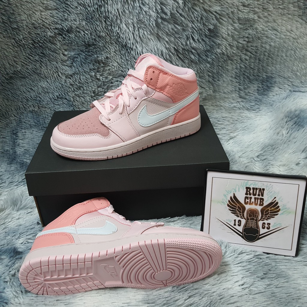 [Ảnh thật + VIDEO] giầy thể thao Air Jordan 1 Mid "Digital Pink" hồng cổ cao  thời trang nữ | BigBuy360 - bigbuy360.vn