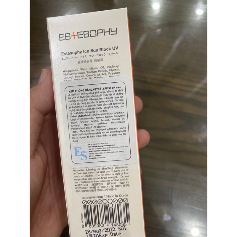 kem chống nắng estesophy hàn quốc