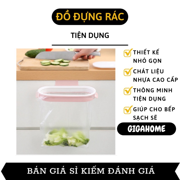 Giá treo túi đựng rác GIÁ VỐN]Khung giá treo túi nilong, vật dụng khác của nhà bếp có giá treo có móc 8889